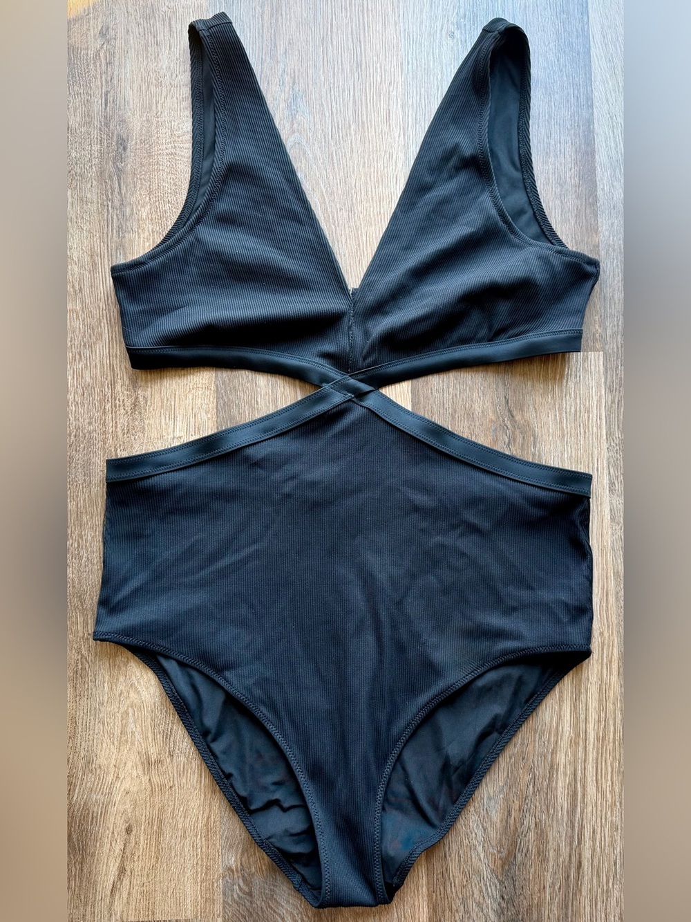 AERIE | Ribbed | Mix Crossover | Cut Out | One Piece Swimsuit
